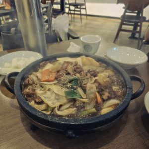 찜닭 혈당 실험을 위한 찜닭 한상 차림